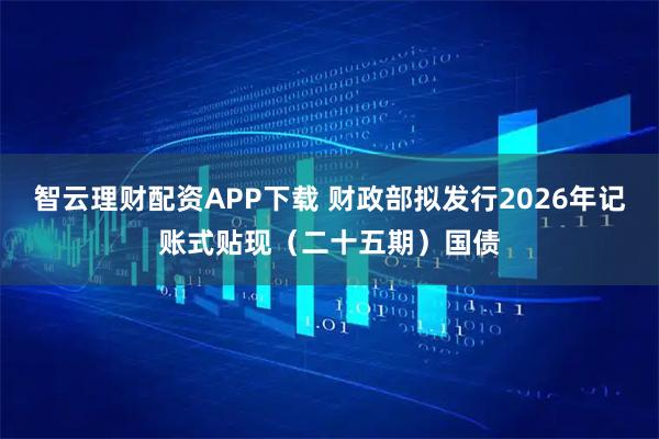 智云理财配资APP下载 财政部拟发行2026年记账式贴现（二十五期）国债
